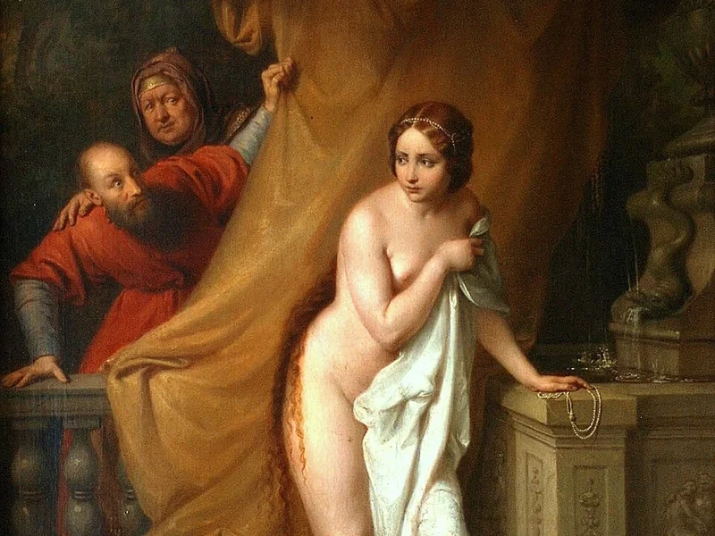 1823-Józef Simmler - Susanna nella vasca da bagno e due vecchi